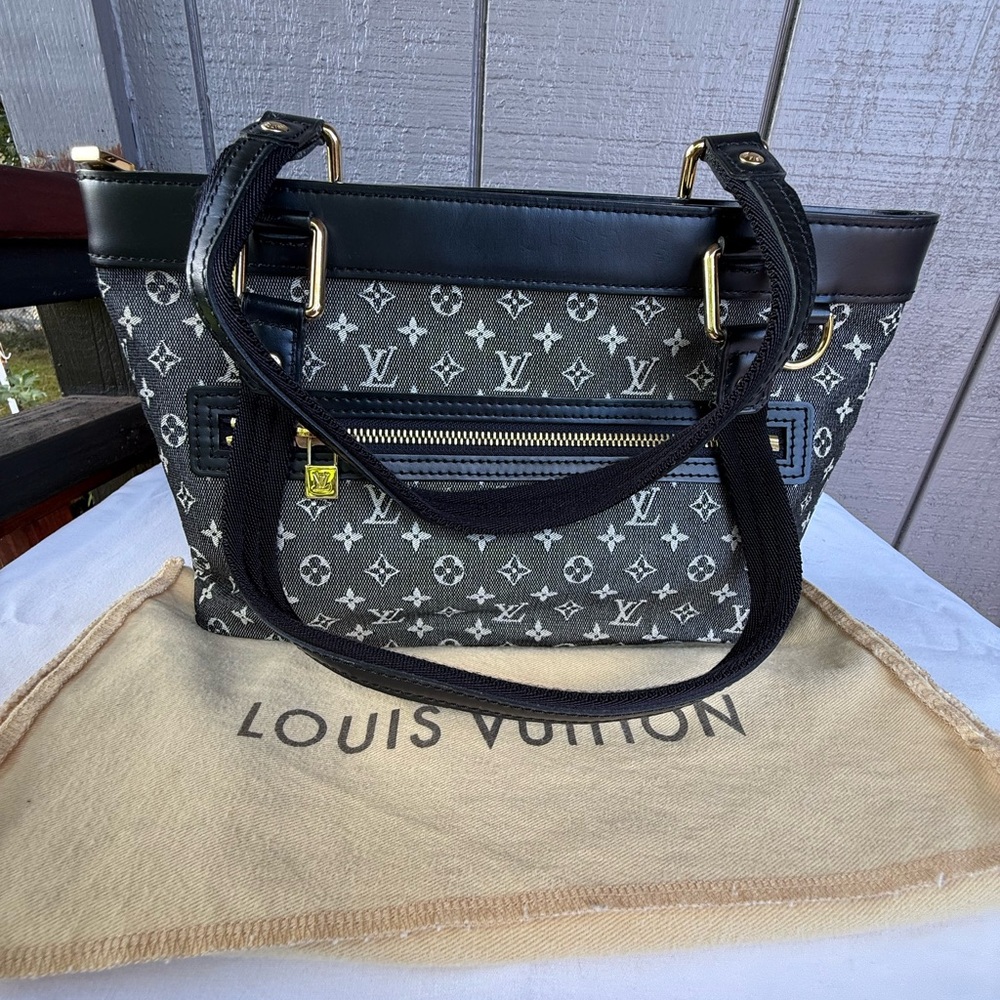 Louise Vuitton MiniLin Lucille PM. Black/Grey Bag